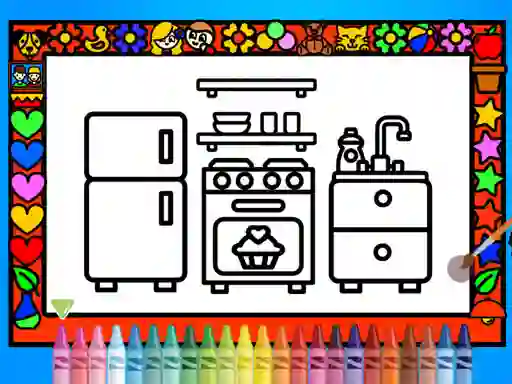 Color and Decorate Rooms — безкоштовна онлайн гра