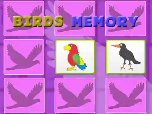 Kids Memory With Birds — безкоштовна онлайн гра