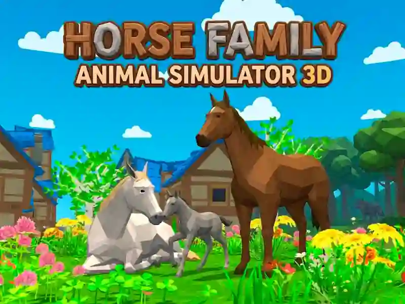 Horse Family Animal Simulator 3D — безкоштовна онлайн гра
