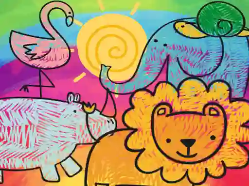 Little Animals Coloring — безкоштовна онлайн гра