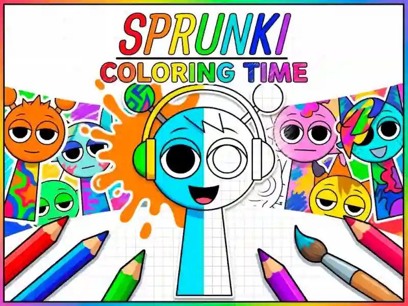 Sprunki Coloring Time — безкоштовна онлайн гра