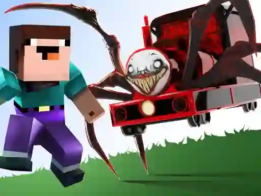 Noob vs Spider Train — безкоштовна онлайн гра