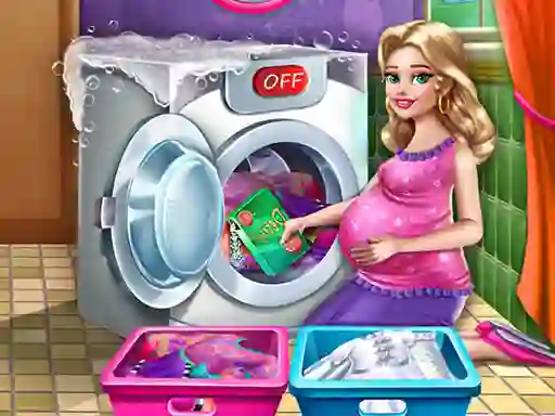 Mommy washing clothes — безкоштовна онлайн гра