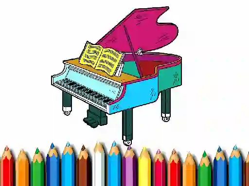 Back To School: Piano Coloring Book — безкоштовна онлайн гра