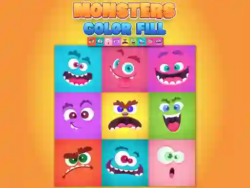 Monsters Color Fill — безкоштовна онлайн гра