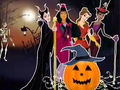 Princesses Halloween Night — безкоштовна онлайн гра