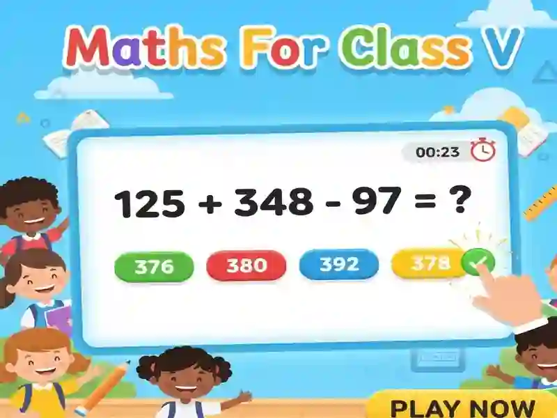 Maths For Class V — безкоштовна онлайн гра