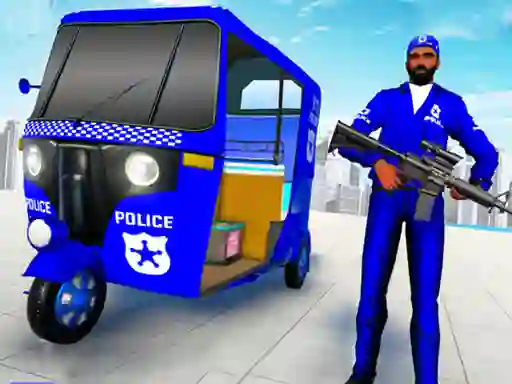 Police Auto Rickshaw Taxi — безкоштовна онлайн гра
