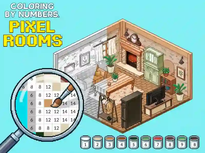 Coloring by Numbers Pixel Rooms — безкоштовна онлайн гра