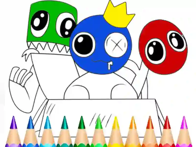 Rainbow Friends Coloring Book — безкоштовна онлайн гра