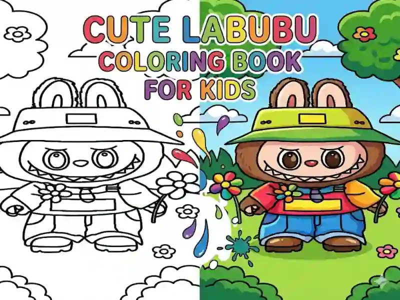 Cute Labubu Coloring Book for Kids — безкоштовна онлайн гра