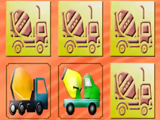 Mixer Trucks Memory — безкоштовна онлайн гра