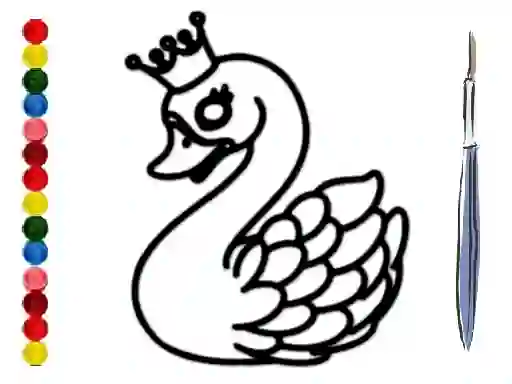 Back To School: Swan Coloring Book — безкоштовна онлайн гра