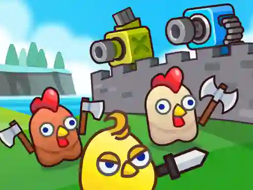 Merge Cannon: Chicken Defense — безкоштовна онлайн гра