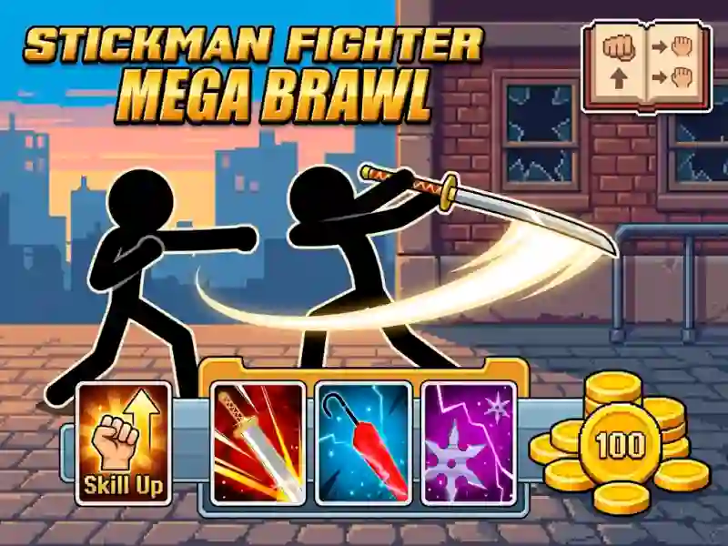 Stickman Fighter Mega Brawl — безкоштовна онлайн гра