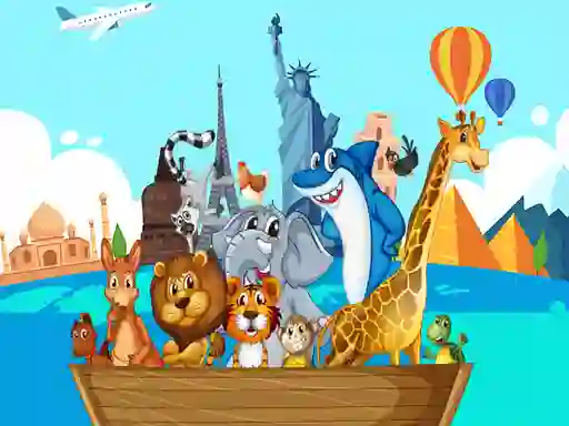 Crazy Friends Travel The World Puzzle — безкоштовна онлайн гра
