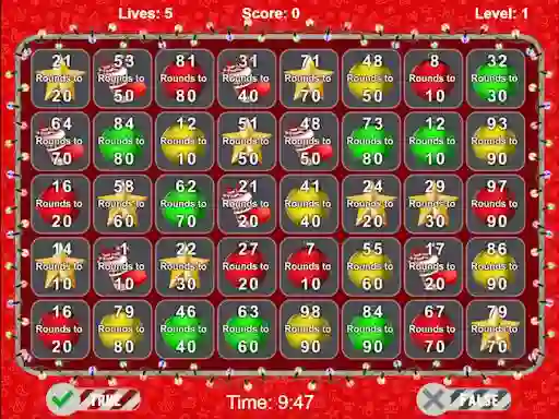 Christmas Number Crunch Rounding — безкоштовна онлайн гра