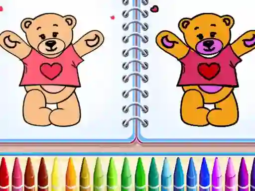 Cute Teddy Bear Colors — безкоштовна онлайн гра