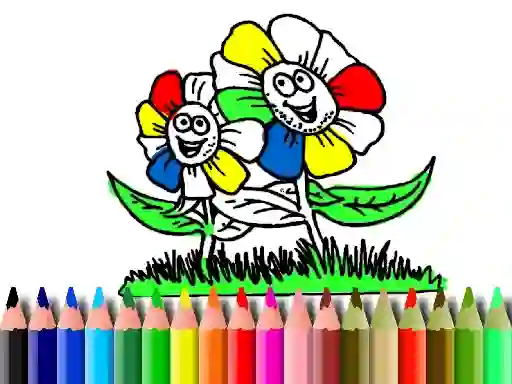 Back to School: Flowers Coloring — безкоштовна онлайн гра