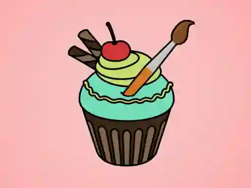 Yummy Cupcake Coloring — безкоштовна онлайн гра