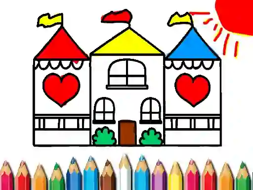 Back To School Coloring Book DOLL HOUS — безкоштовна онлайн гра