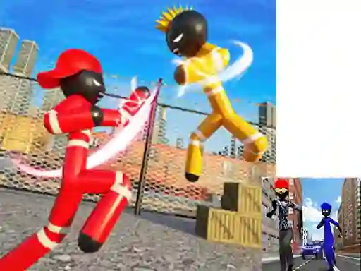 Stickman Police vs Gangsters Street Fight — безкоштовна онлайн гра