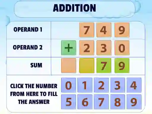 Addition Practice — безкоштовна онлайн гра