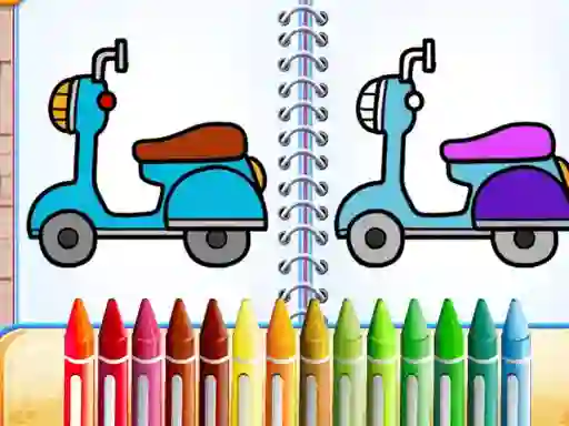 Cute Bike Coloring Book — безкоштовна онлайн гра