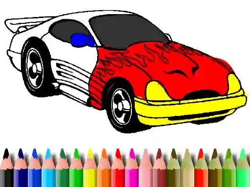 Back To School: Muscle Car Coloring — безкоштовна онлайн гра