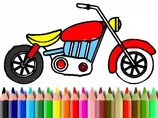Back To School: Motorbike Coloring — безкоштовна онлайн гра