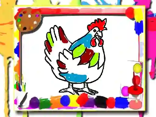 Chicken Coloring Book — безкоштовна онлайн гра