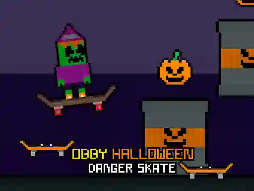Obby Halloween Danger Skate — безкоштовна онлайн гра
