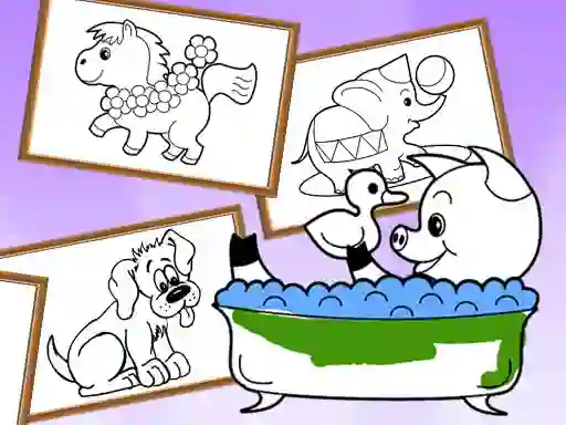 Cartoon Coloring for Kids Animals — безкоштовна онлайн гра