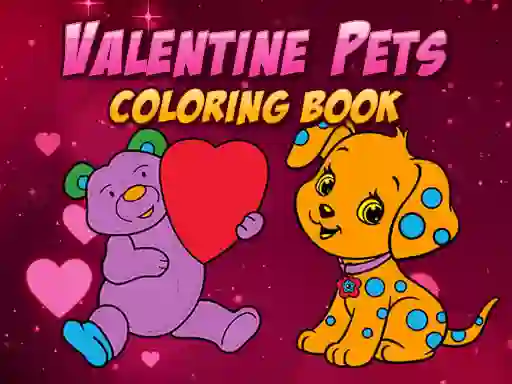 Valentine Pets Coloring Book — безкоштовна онлайн гра