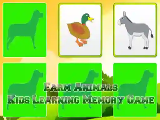 Farm Animals Kids Learning  Memory — безкоштовна онлайн гра