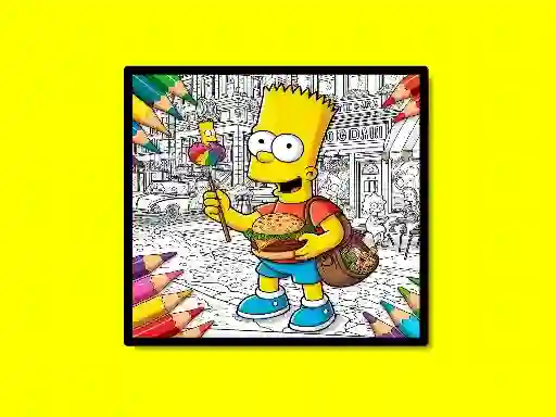 Back To School Simpsons Coloring Book — безкоштовна онлайн гра