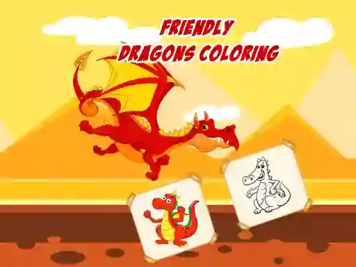 Friendly Dragons Coloring — безкоштовна онлайн гра
