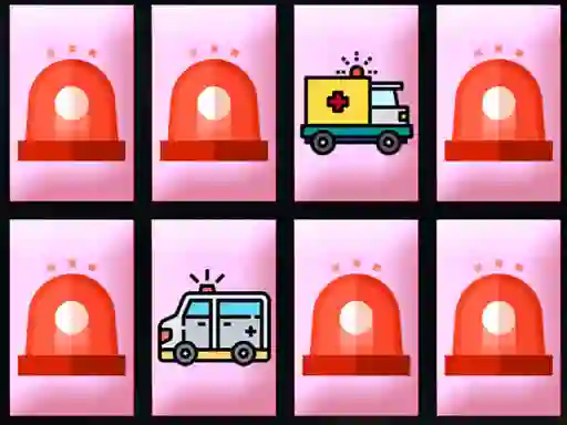 Ambulance Trucks Memory — безкоштовна онлайн гра