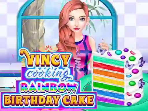 Vincy Cooking Rainbow Birthday Cake — безкоштовна онлайн гра