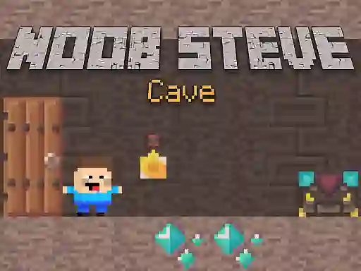 Noob Steve Cave — безкоштовна онлайн гра