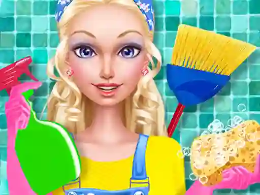 Fashion Doll House Cleaning — безкоштовна онлайн гра