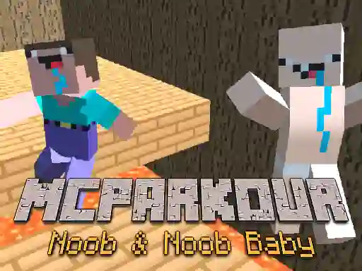 MCParkour Noob & Noob Baby — безкоштовна онлайн гра