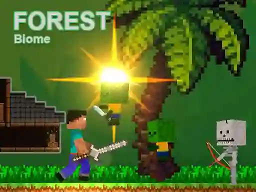 Noob vs Zombies - Forest biome — безкоштовна онлайн гра