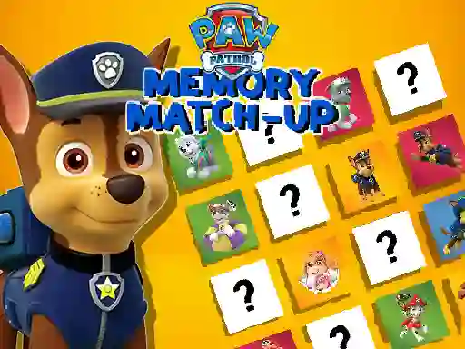 Paw Patrol Memory Match Up — безкоштовна онлайн гра