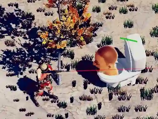 TopDown Skibidi Toilet Shooting — безкоштовна онлайн гра