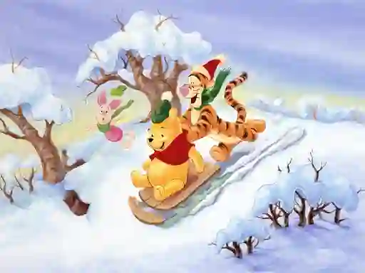 Winnie the Pooh Christmas Jigsaw Puzzle 2 — безкоштовна онлайн гра