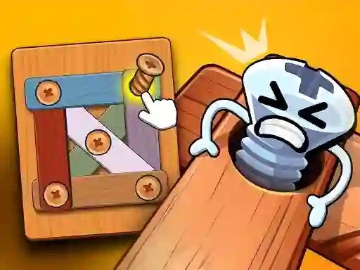 Wood Bolts Nuts Screw Pin Puzzle — безкоштовна онлайн гра