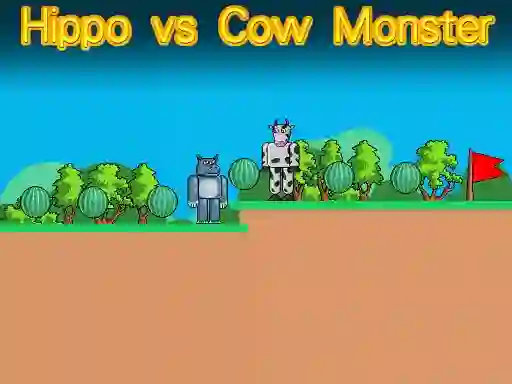 Hippo vs Cow Monster — безкоштовна онлайн гра