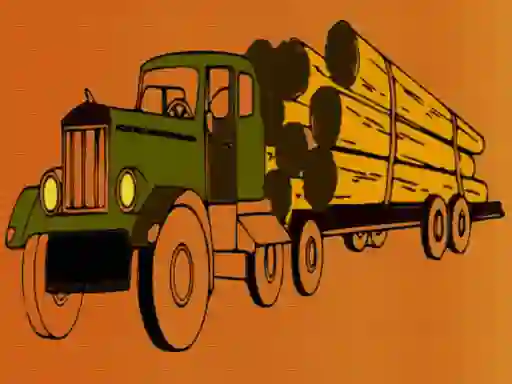 Logging Trucks Coloring — безкоштовна онлайн гра