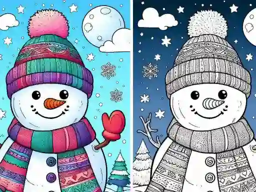 Coloring book Winter — безкоштовна онлайн гра
